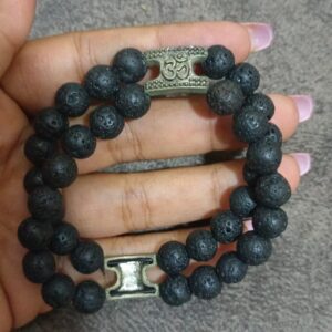 Lava Bead Bracelet with OM