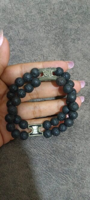 Lava Bead Bracelet with OM