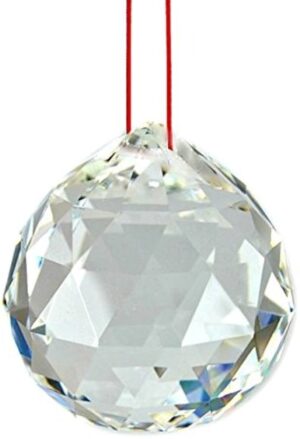 Clear Crystal Hanging Ball for Good Luck & Prosperity