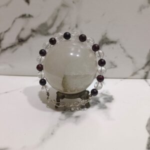 Gomed and Crystal Gemstone Combo Bracelet