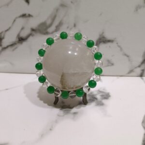 Green Aventurine and Crystal Gemstone Combo Bracelet