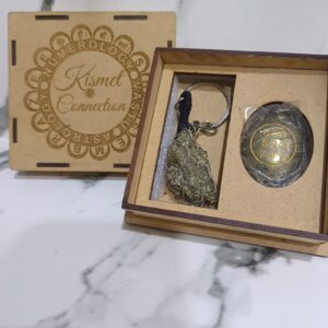 Pyrite Key chain stone Box